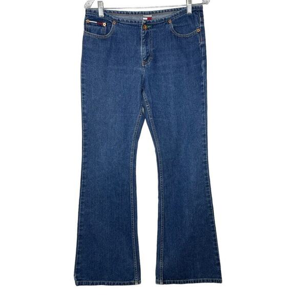 Tommy Jeans Denim - Tommy Hilfiger Blue Denim Vintage 90's Flare Bell Bottom Jeans Size 9 Women's